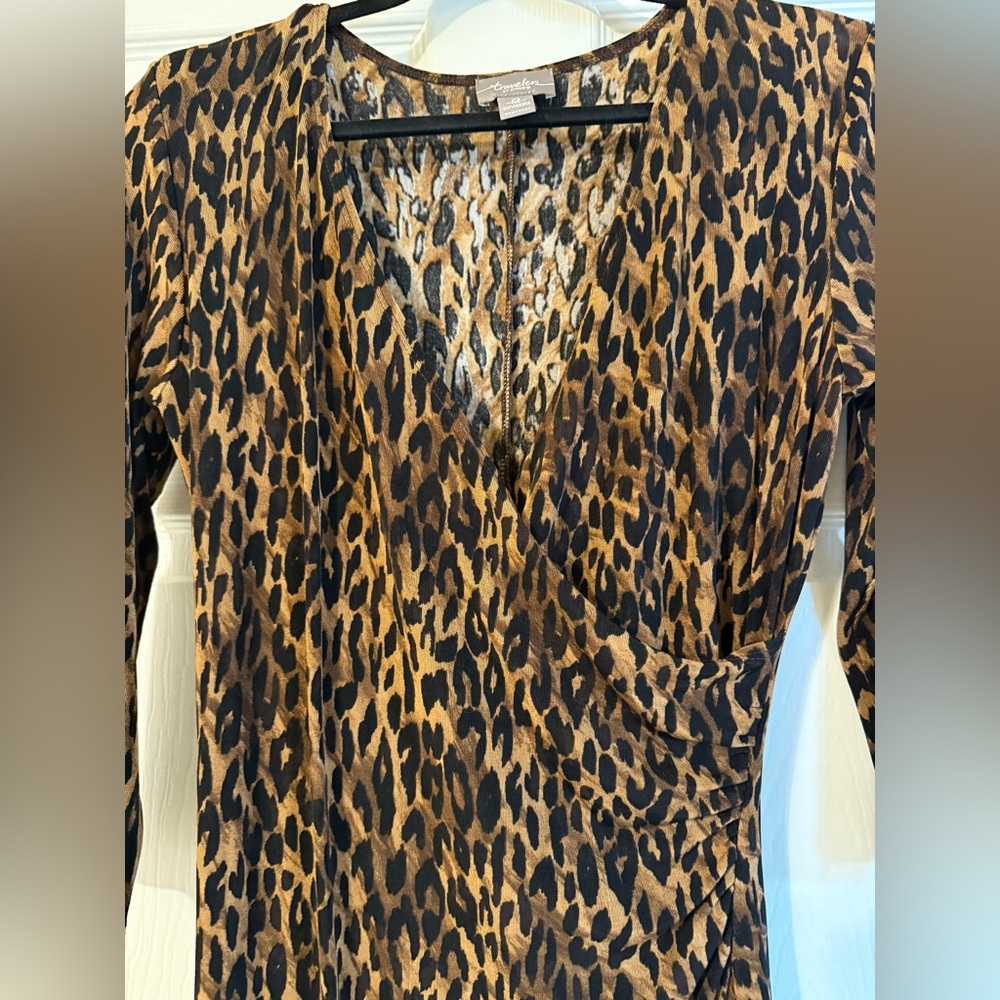 Chico’s Travelers leopard dress size 0